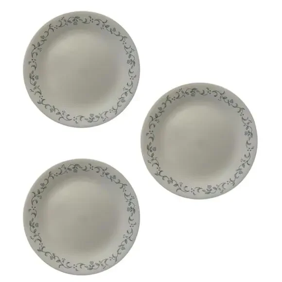Set of 3 Corelle Country Cottage White 10” Dinner Plates - Picture 1 of 4
